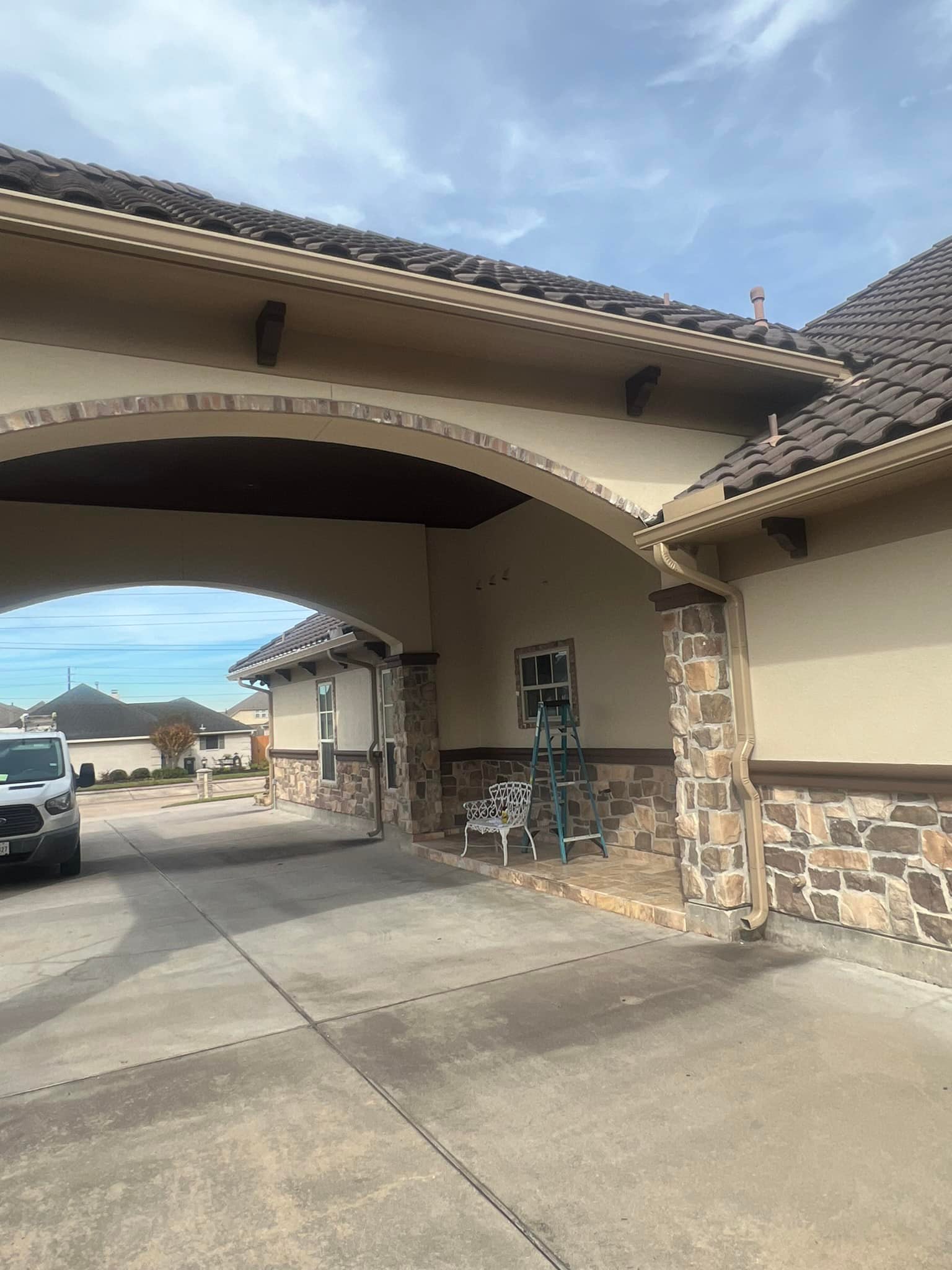 New gutter installation on home.