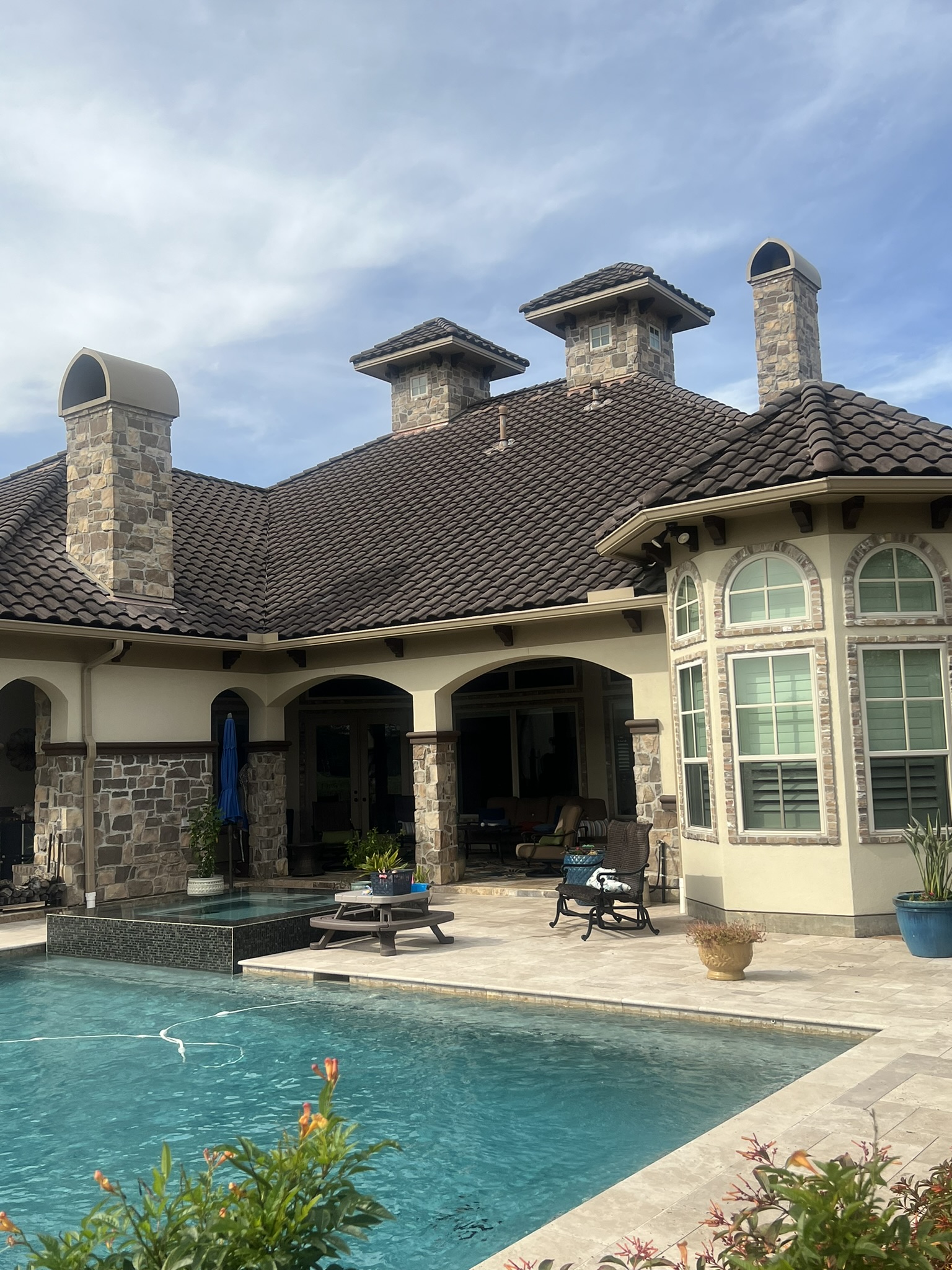 House with new roof.